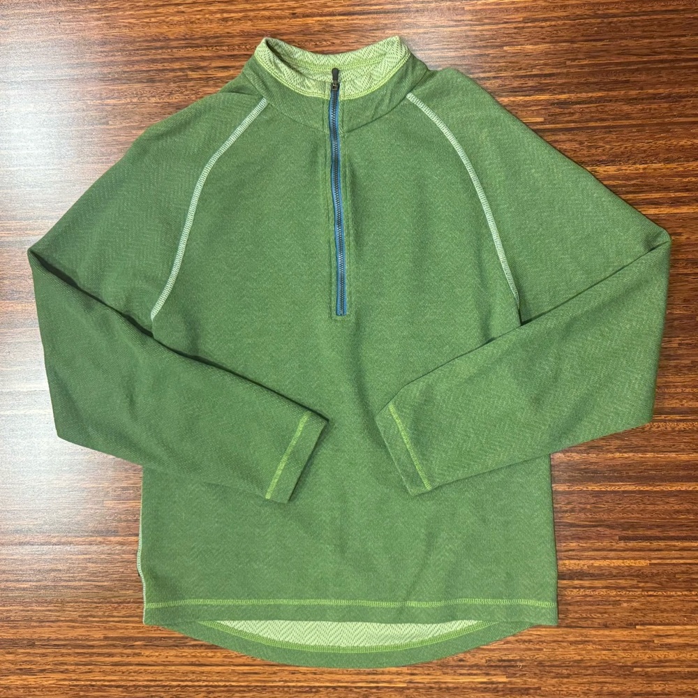 Timberland Men M 1/4 Zip Wool Blend Performance Pullover Thermal Base Layer